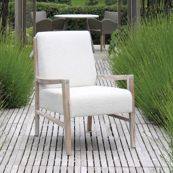 Pablo teddy boucle lounge chair ivory