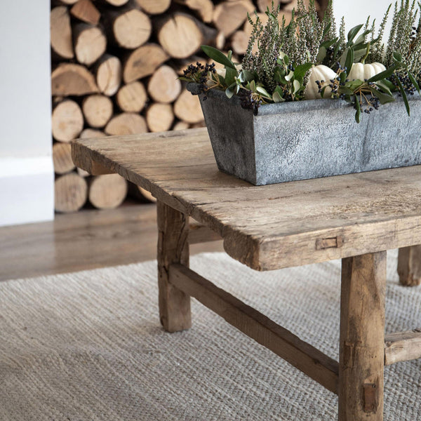 Rustic Elm Wooden Coffee Table